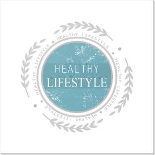 Healthy Lifestyle (blue) Posters and Art